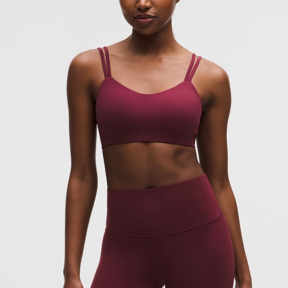 Lululemon Athletica Double Strap Maroon Sports Bra
